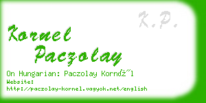 kornel paczolay business card